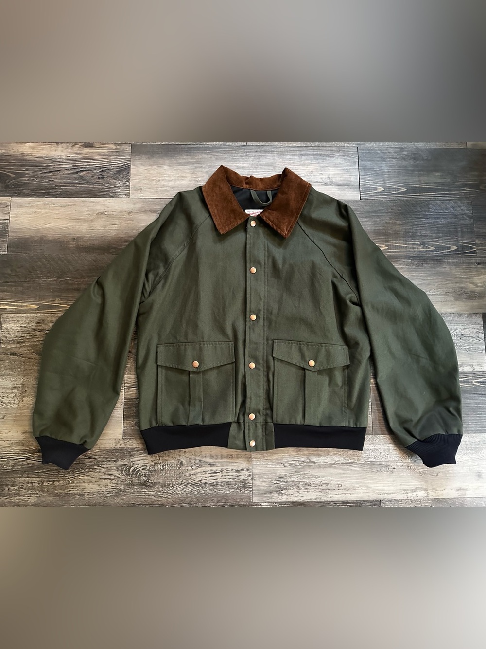Americana Pipedream Apparel McGrath Green Bomber Jacket - Large
